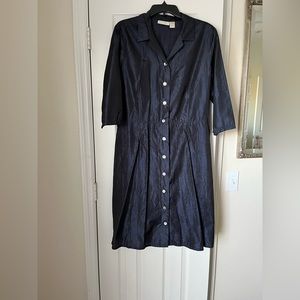 Crinkled 100% Silk Dress